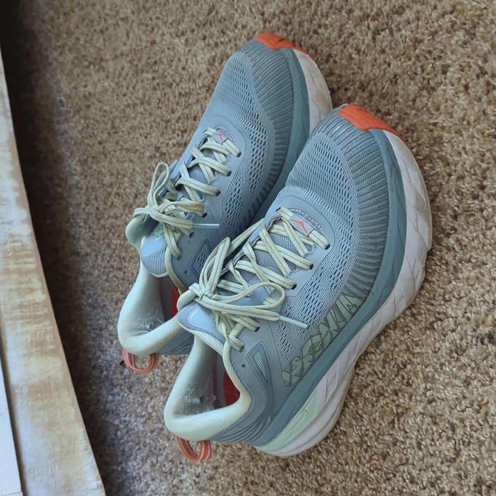 Blue Hoka one one size 9 running shoes